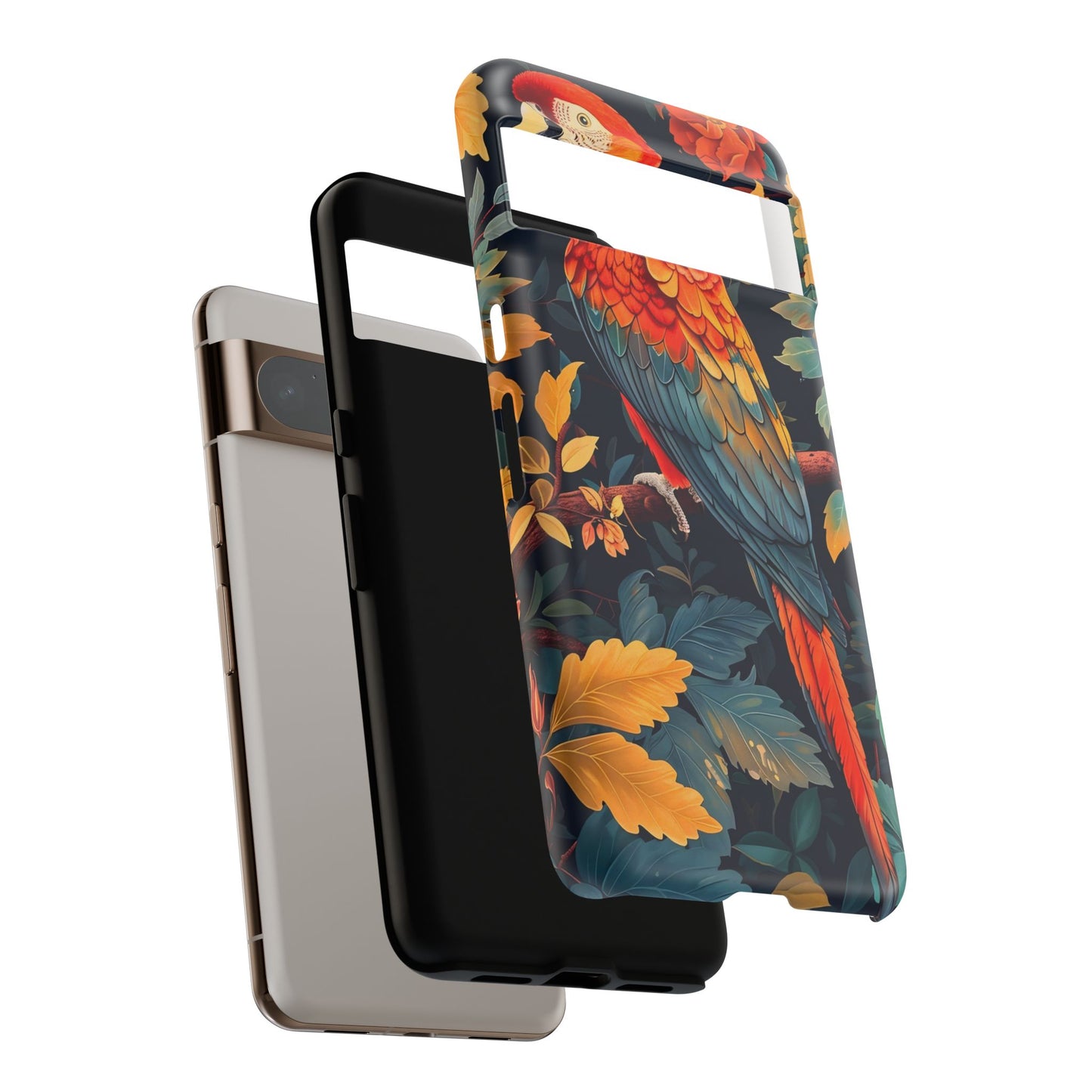 Vibrant Parrot Phone Case - Tough, Stylish, Nature-Inspired, Tropical, Wildlife, Perfect Gift, Summer Vibes