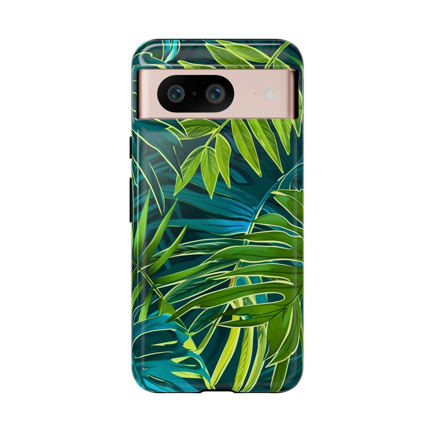 Tropical Phone Case - Durable Green Leaf Design, Eco-Friendly Gift, Trendy Accessory, Nature Lover's Case, Summer Vibes