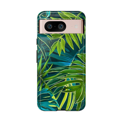 Tropical Phone Case - Durable Green Leaf Design, Eco-Friendly Gift, Trendy Accessory, Nature Lover's Case, Summer Vibes