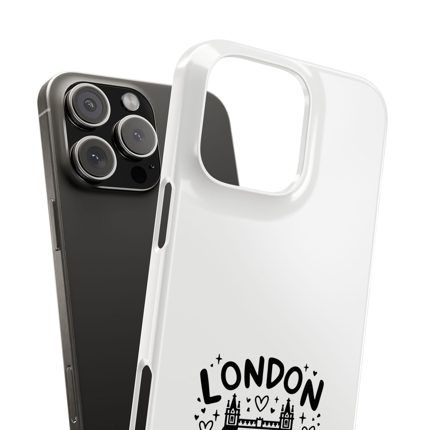 Chic London Phone Case, Slim iPhone Cover, Gifts for Travelers, London Theme Cell Phone Case, Unique Travel Souvenir