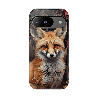 Fox Floral Phone Case, Tough Cases for Animal Lovers, Nature Themed Gift, Cute Phone Cover, Wild Fox Protector