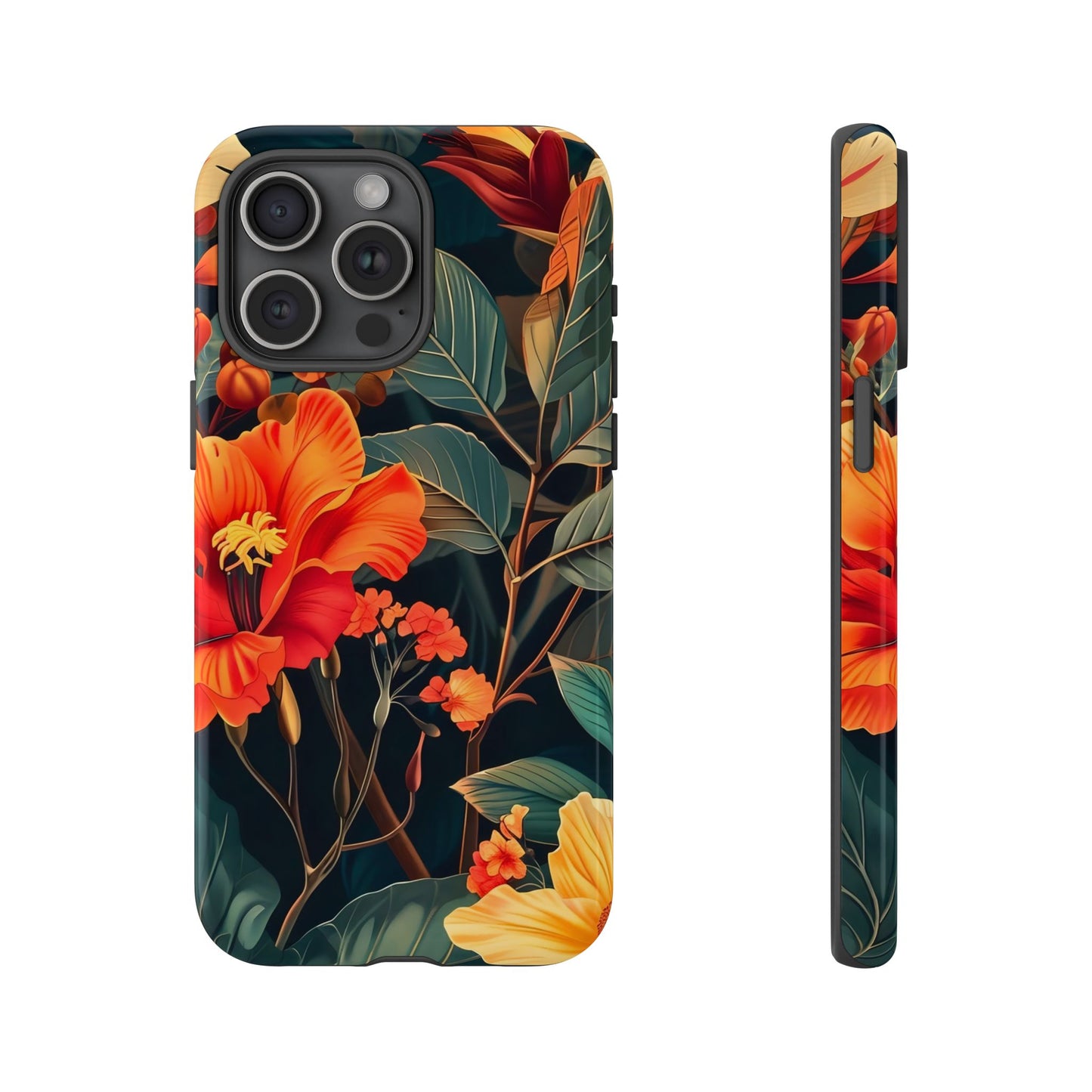 Tough Floral Phone Case | Tropical Vibe, Gift for Nature Lovers, Summer Beach Accessory, Floral Pattern, Trendy Phone Accessories