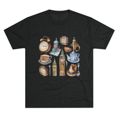Vintage England Elegant Unisex Tri-Blend Crew Tee