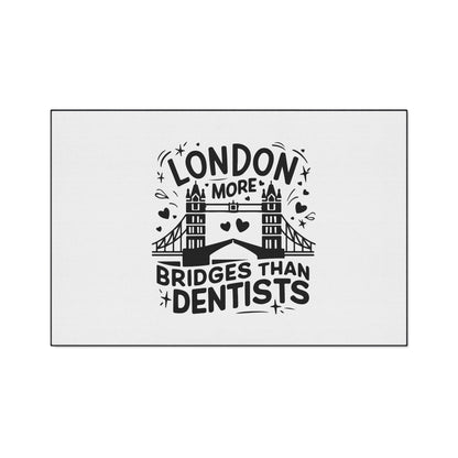 London is having more Bridges - London-Themed Heavy Duty Floor Mat: Perfect for Home Decor, Kitchen, Office, Gifts, and Occasions!
