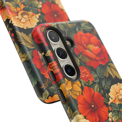 Floral Phone Case, Tough Cases, Decorative Tech Accessories, Gift for Her, Nature Lover Gift, Boho Style Case, Spring Floral Cover