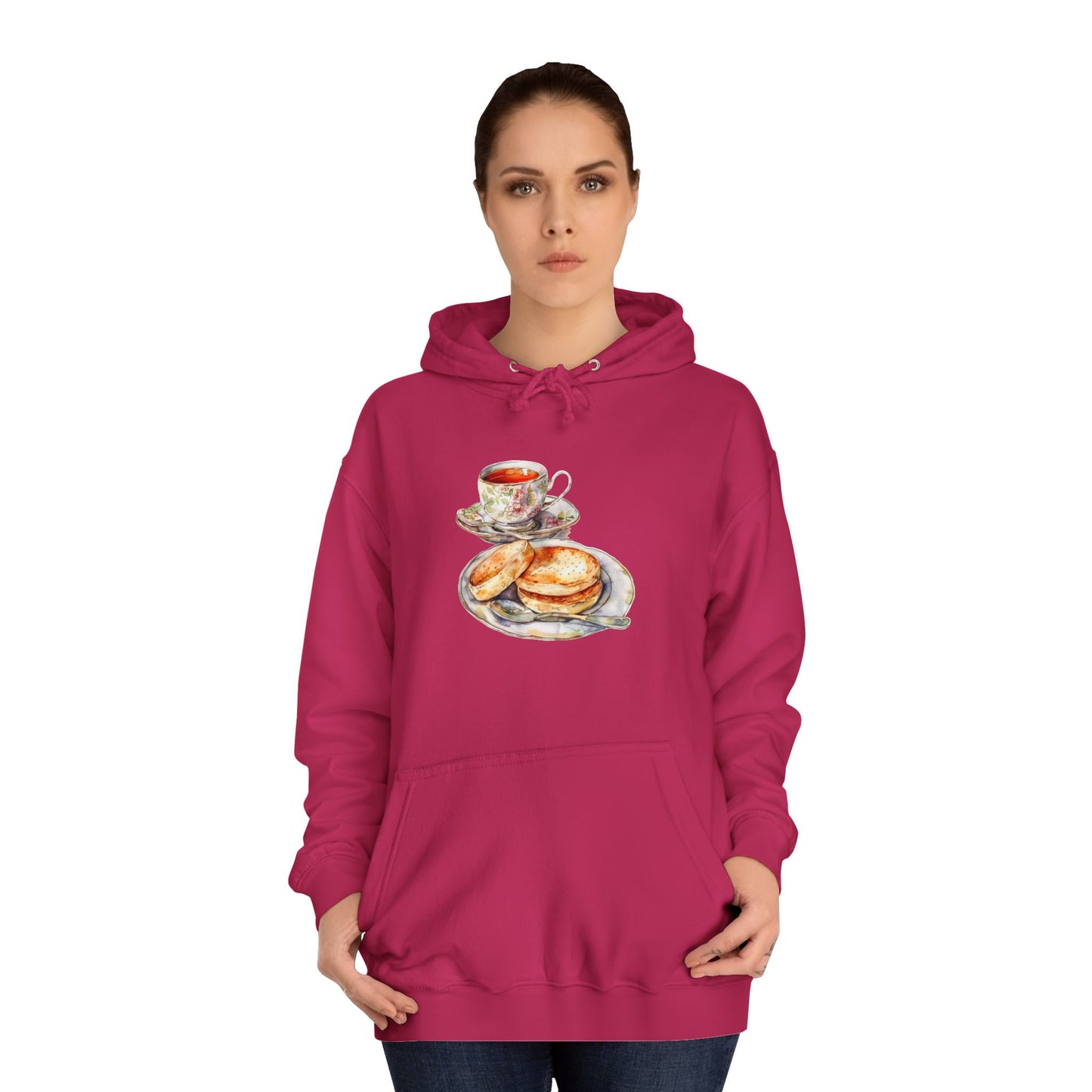 Unisex College Hoodie - Pomp and Plate - Traditional Royal British Meals