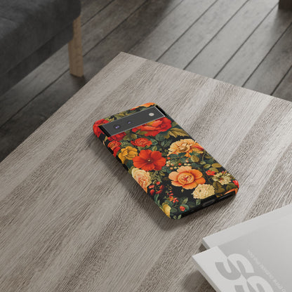 Floral Phone Case, Tough Cases, Decorative Tech Accessories, Gift for Her, Nature Lover Gift, Boho Style Case, Spring Floral Cover