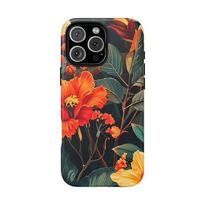 Tough Floral Phone Case | Tropical Vibe, Gift for Nature Lovers, Summer Beach Accessory, Floral Pattern, Trendy Phone Accessories