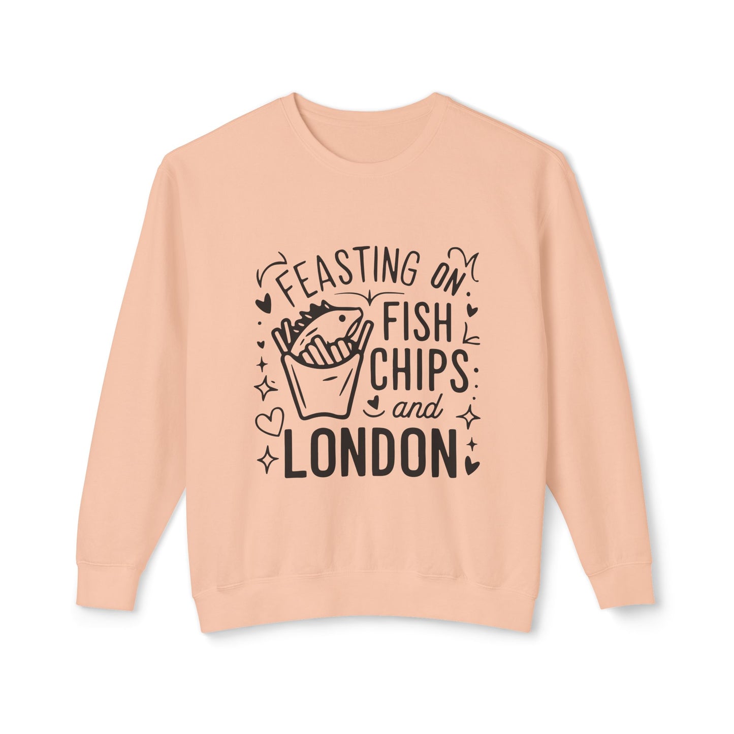 Unisex Lightweight Crewneck Sweatshirt - Fish Chips and London