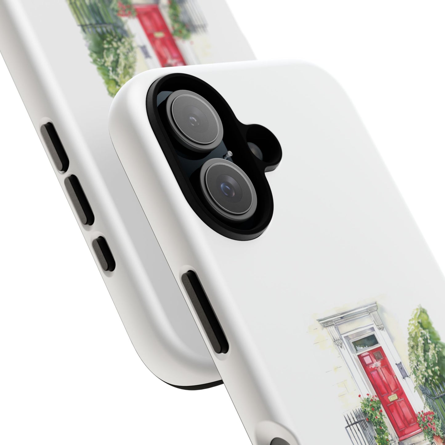 Artistic Phone Case - Charming Red Door Design for Stylish Protection