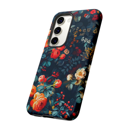 Floral Phone Case, Tough Cases for Protection, Vibrant Floral Design, Chic Gift for Her, Stylish Accessories