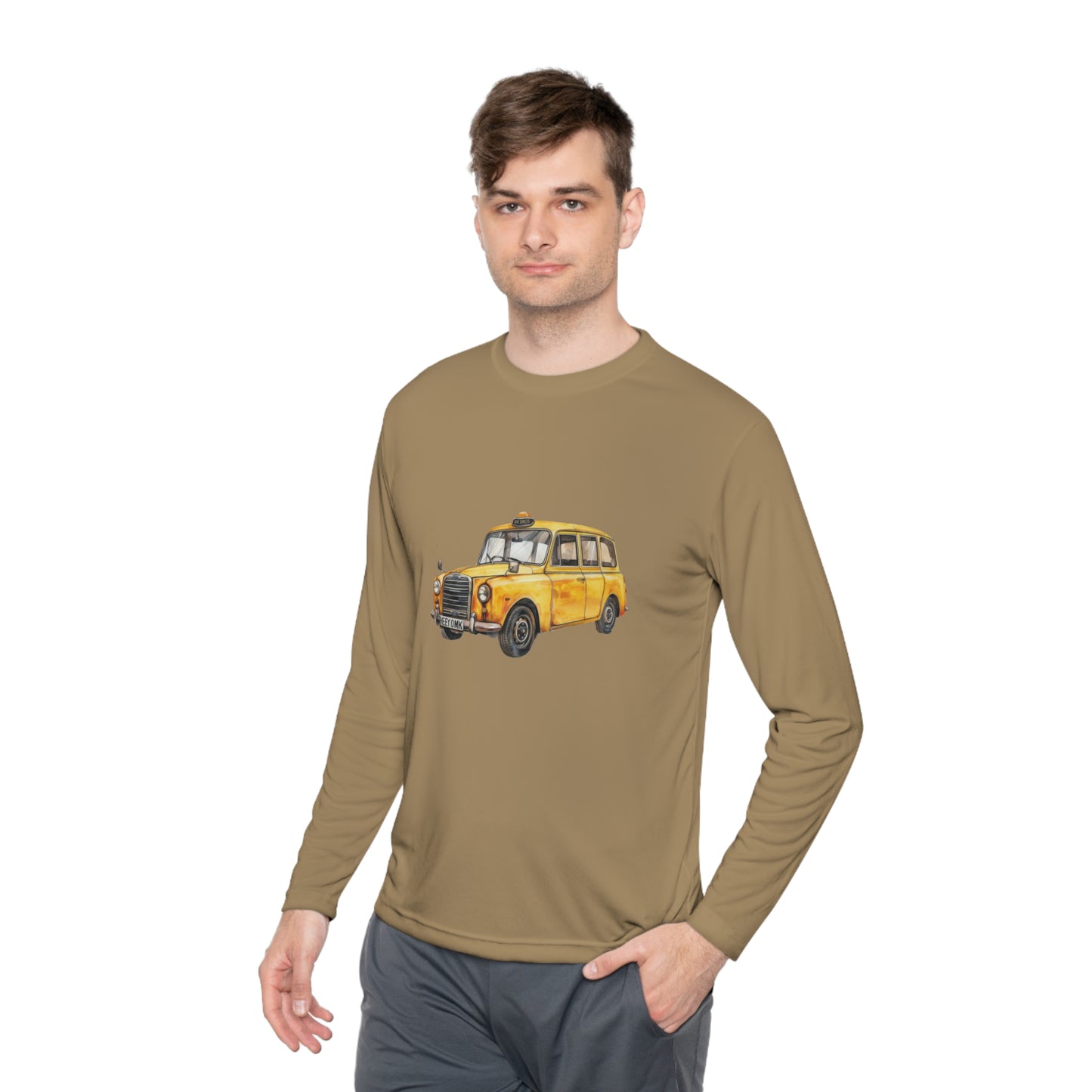 Unisex Lightweight Long Sleeve Tee -  British Vintage Car - Classic Elegance and Timeless Style