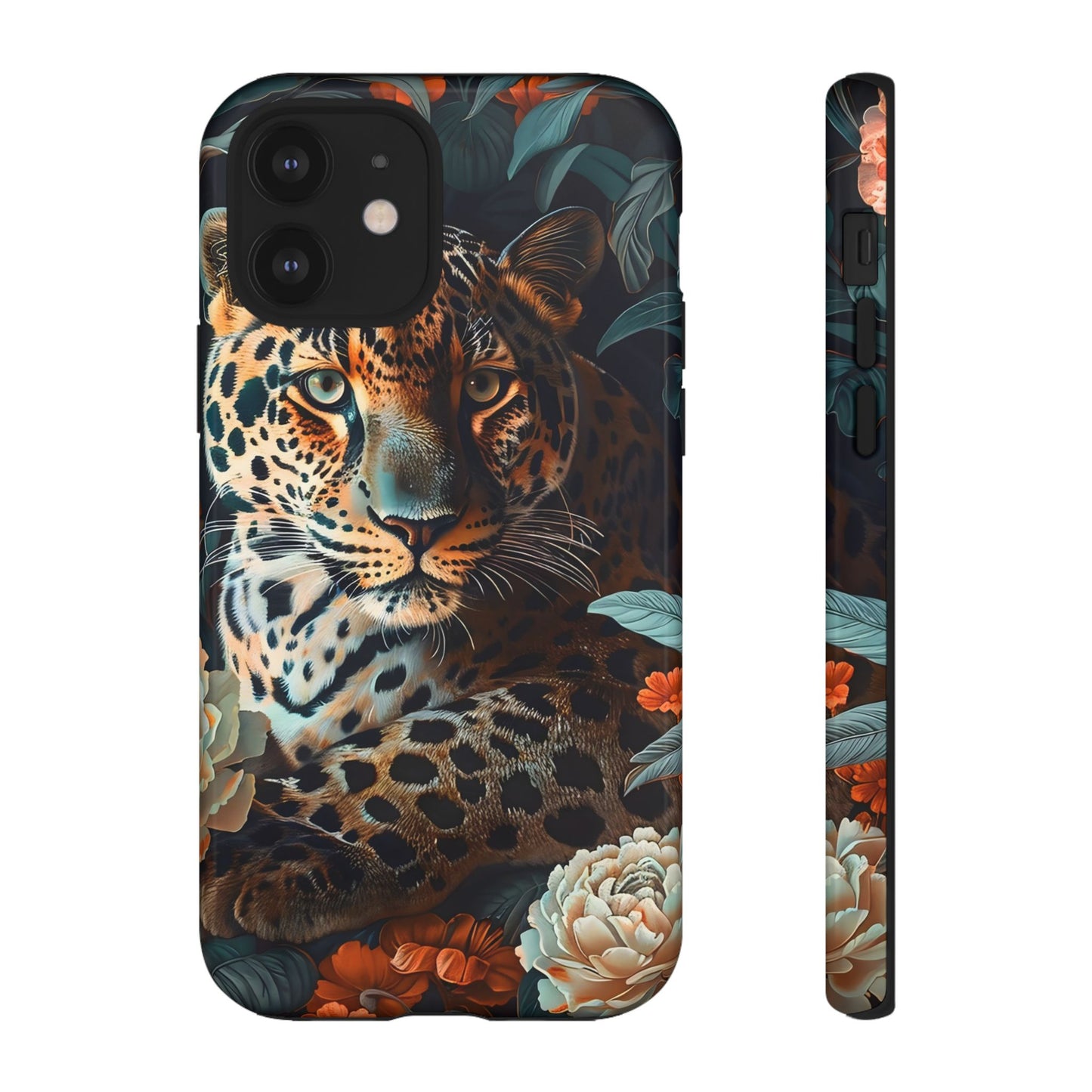 Wildlife Phone Case with Leopard Design | Tough Cases, Animal Prints, Floral Phone Cover, Gift for Nature Lovers, Unique Phone Accessories
