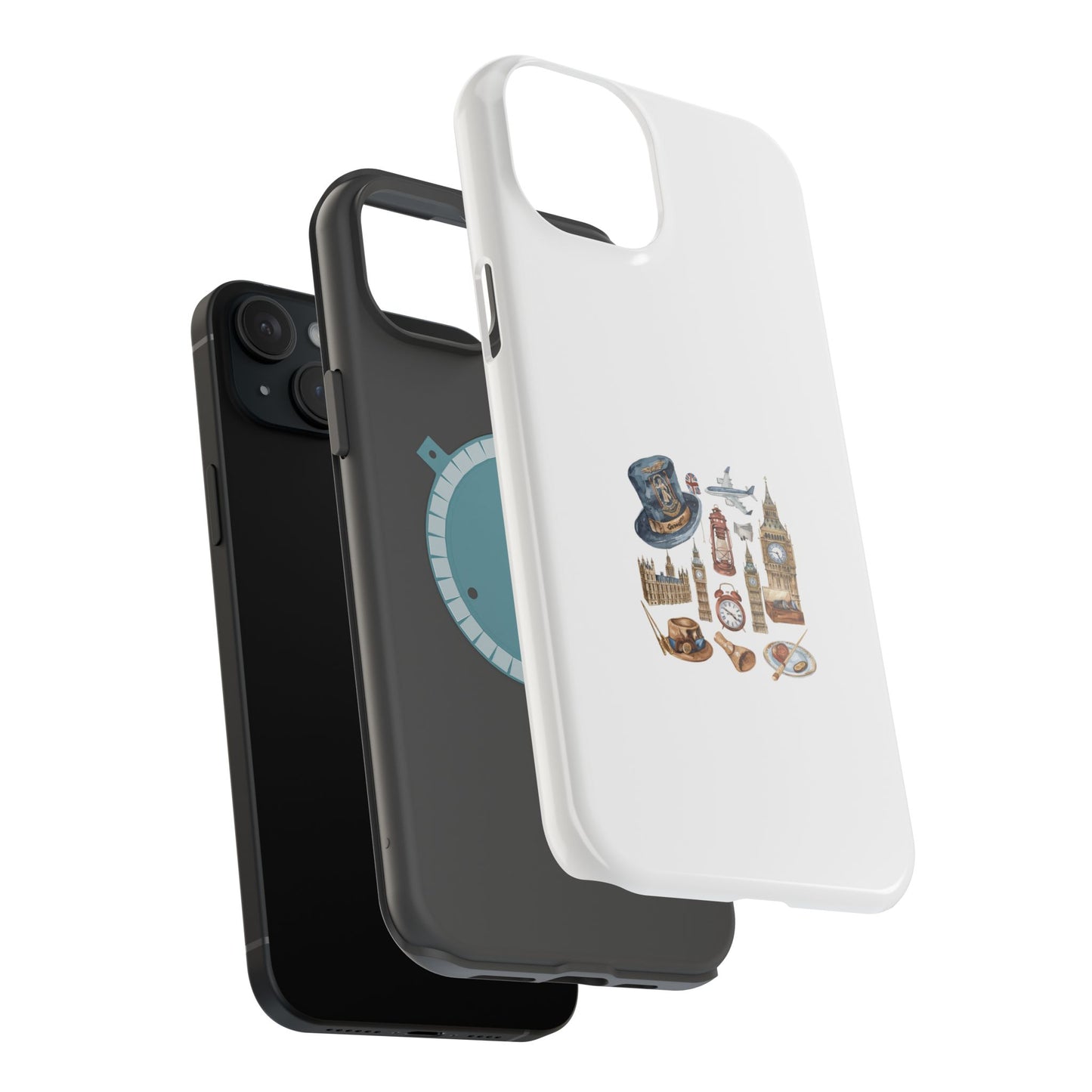London Theme Magnetic Tough Cases, Phone Covers, Unique Gifts for Travelers, Travel Accessories, London Souvenirs