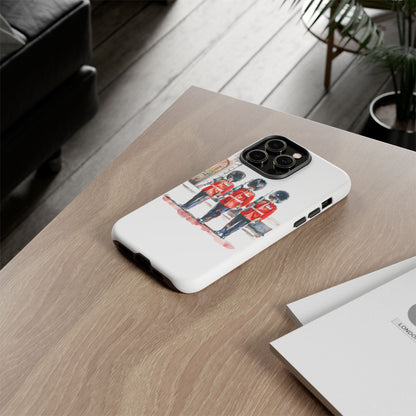 Phone Case with Royal Guard Design, Unique Cell Cover, London Souvenir, Tough Phone Case, Gift for Travelers, Stylish Street Photography