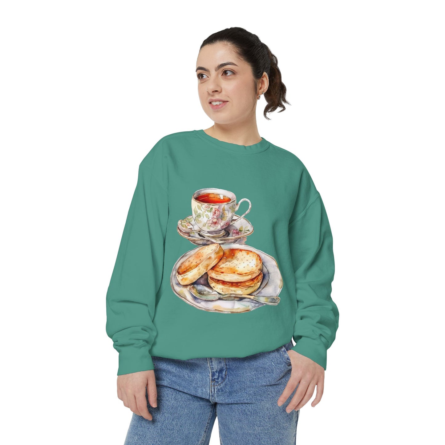 Unisex Garment-Dyed Sweatshirt - Pomp and Plate - Traditional Royal British Meals