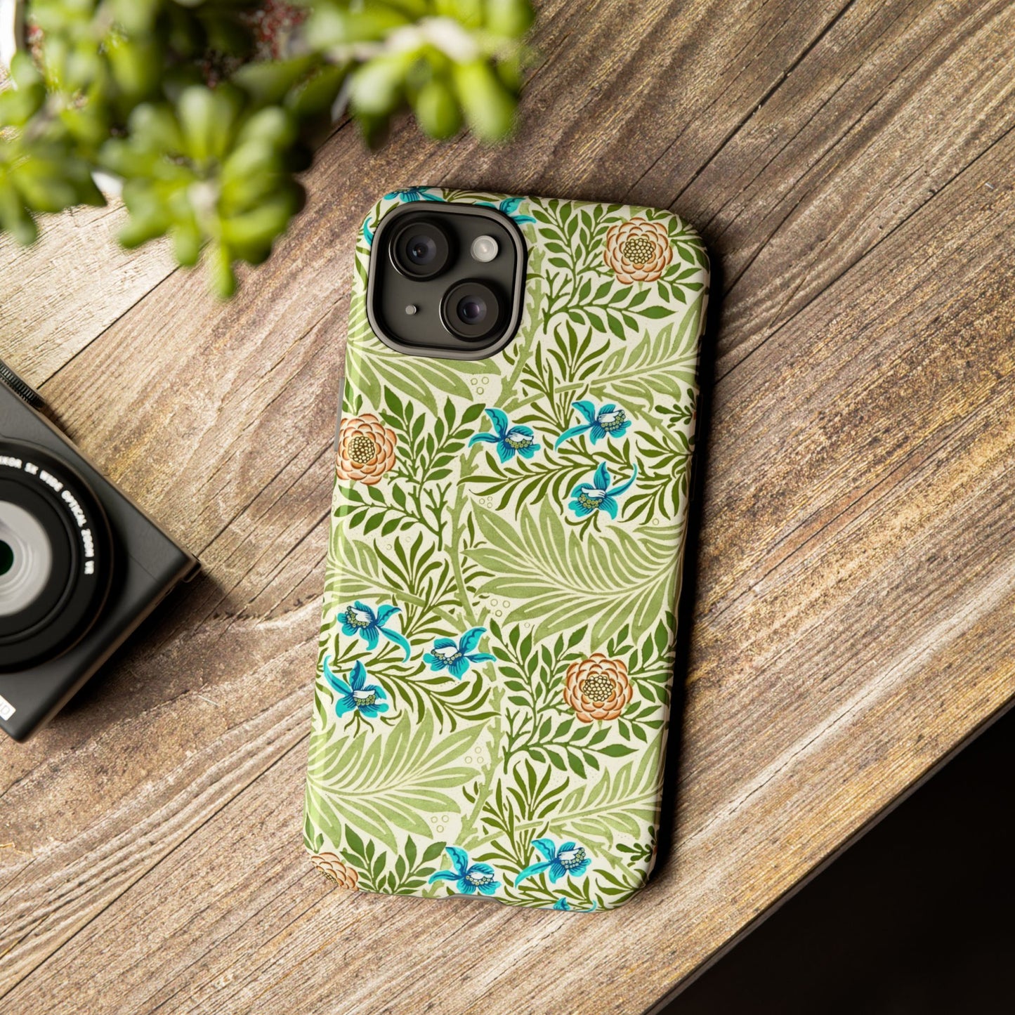 Tough Cases Phone Case, Botanical Print Phone Cover, Floral Smartphone Accessory, Nature-Inspired Tech Gear, Gift for Plant Lovers