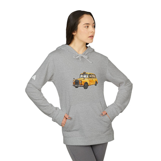 Adidas Unisex Fleece Hoodie - Cozy & Stylish Outerwear for Cool Days - Vintage Taxi Design