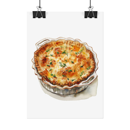 Delicious Quiche Rolled Posters for Kitchen Decor, Culinary Art, Foodie Wall Art, Gift for Chefs, Cooking Enthusiasts, Home Decor