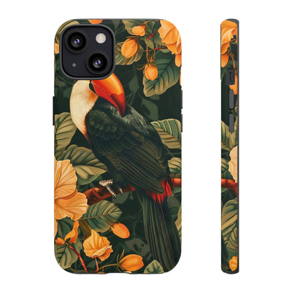 Tropical Toucan Phone Case, Exotic Bird Cover, Nature Lover Gift, Eco-Friendly Design, Customizable Tech Accessory