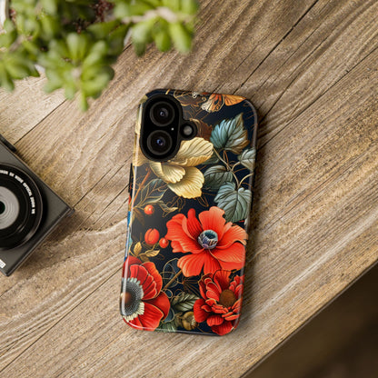 Floral Phone Case - Tough Cases for Stylish Protection, Floral Design, Gift for Her, Trendy Accessories, Phone Cover