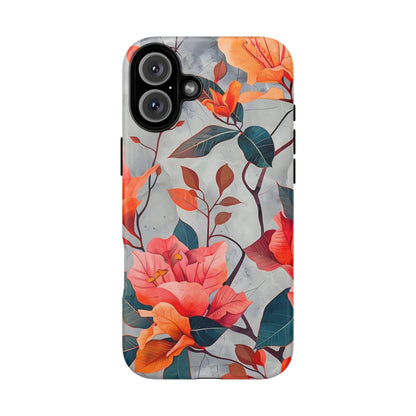 Floral Phone Case, Tough Cases, Flower Power, Gift for Her, Decorative Phone Cover, Trendy Accessories, Everyday Style