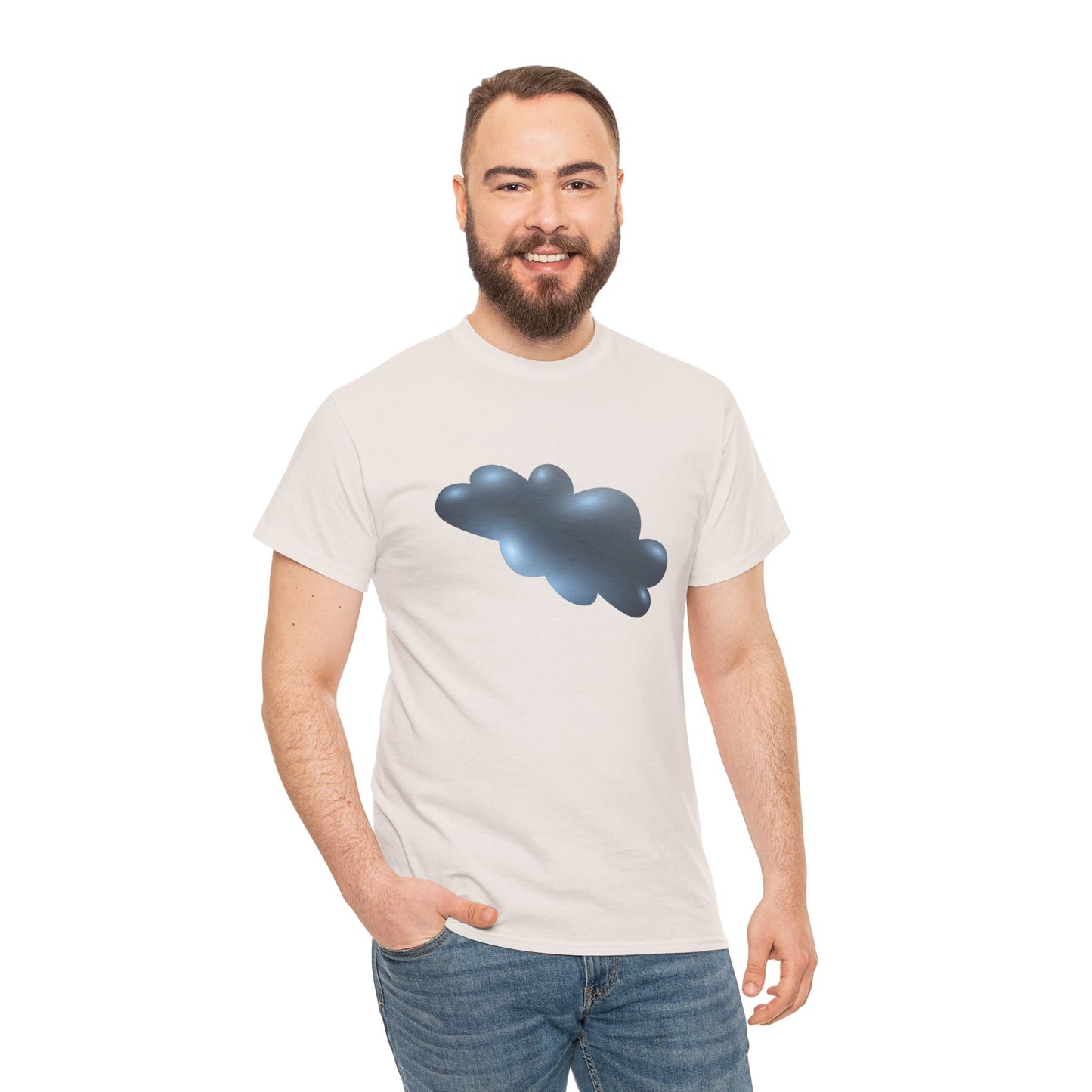 Unisex Heavy Cotton T-Shirt - Durable Serene Cloudscape - Dreamy Cloud