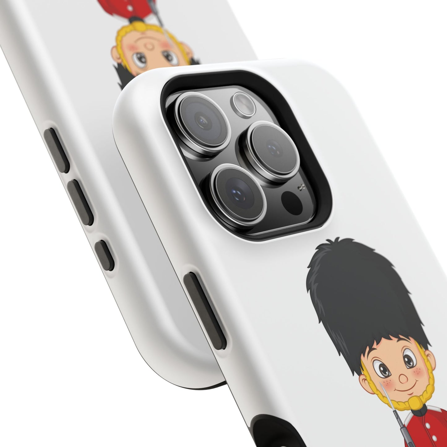 Cute Cartoon Soldier Magnetic Tough Case, Kid's Phone Cover, Fun Gift for Children, Birthday Present, Youth Accessories, Durable Protection