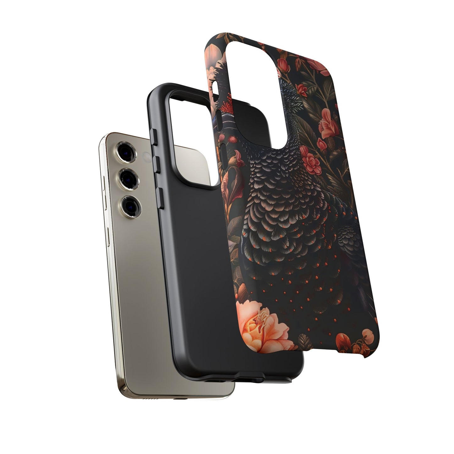 Tough Cases: Floral Design Phone Case, Stylish Protection for Your Phone, Unique Gift for Bird Lovers, Vibrant Floral Art, [...]