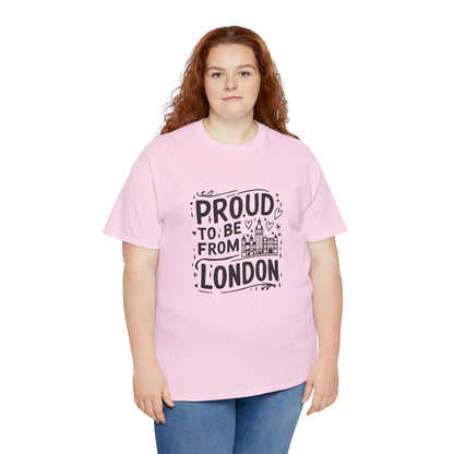 Proud to be from London Watercolor Art Collection Breathable Unisex Cotton T-Shirt