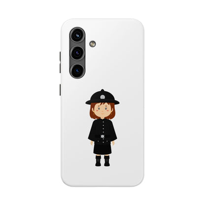 Cute Police Officer Tough Phone Case, Protective Cover, Phone Accessory, Gift for Him/Her, Fun Design for All Ages, Cartoon Case