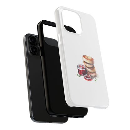 Artistic Bagel & Jam Phone Case - Tough, Durable Design for Food Lovers