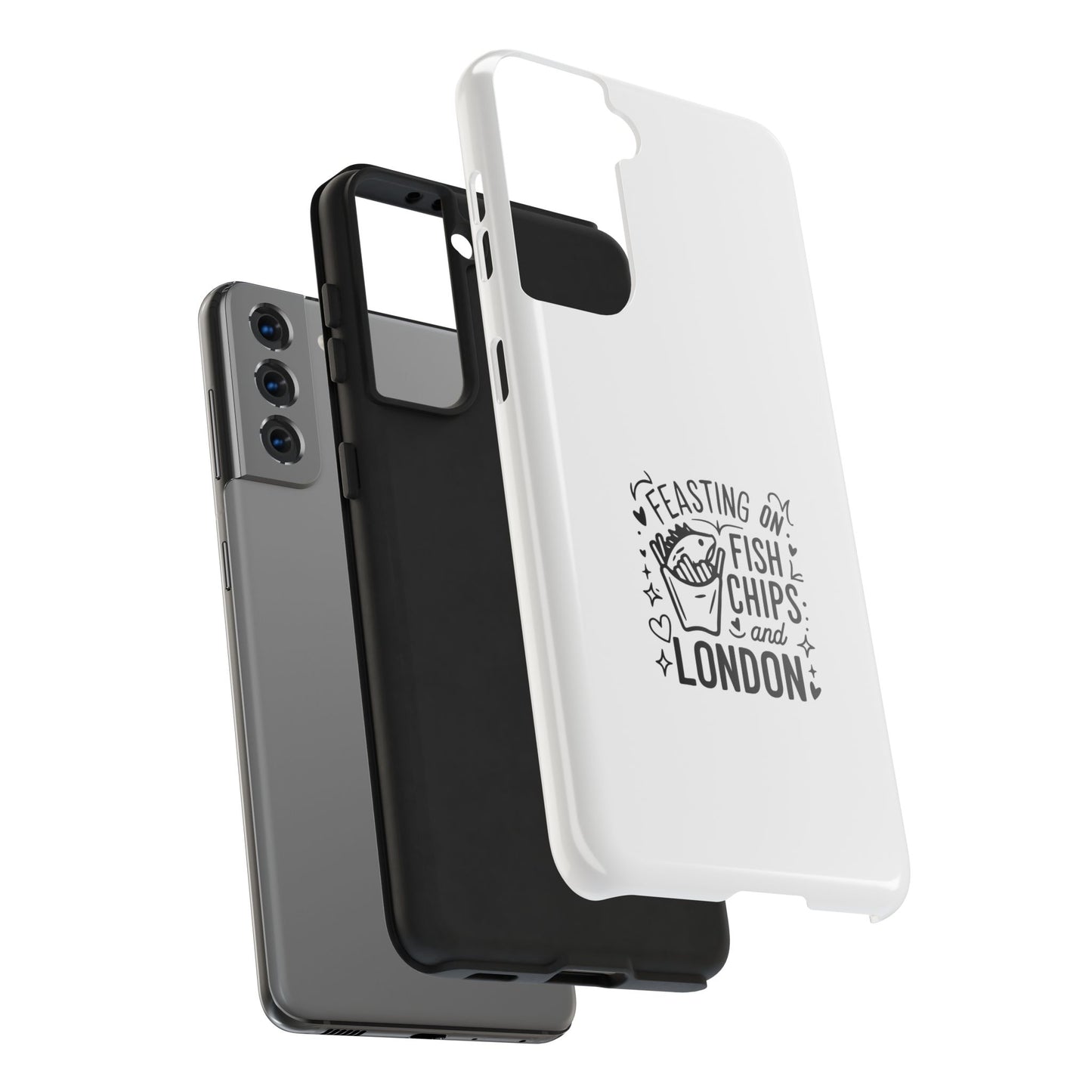 Feasting on Fish & Chips Tough Phone Case - London Inspired Design