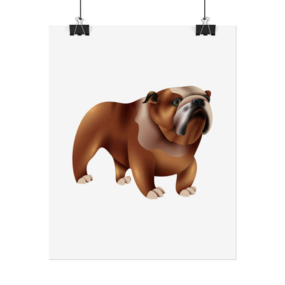 Bulldog Rolled Poster Art | Dog Lover’s Wall Decor | Unique Gift for Pet Owners | Living Room or Office Decor