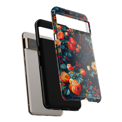 Floral Phone Case, Tough Cases for Protection, Vibrant Floral Design, Chic Gift for Her, Stylish Accessories
