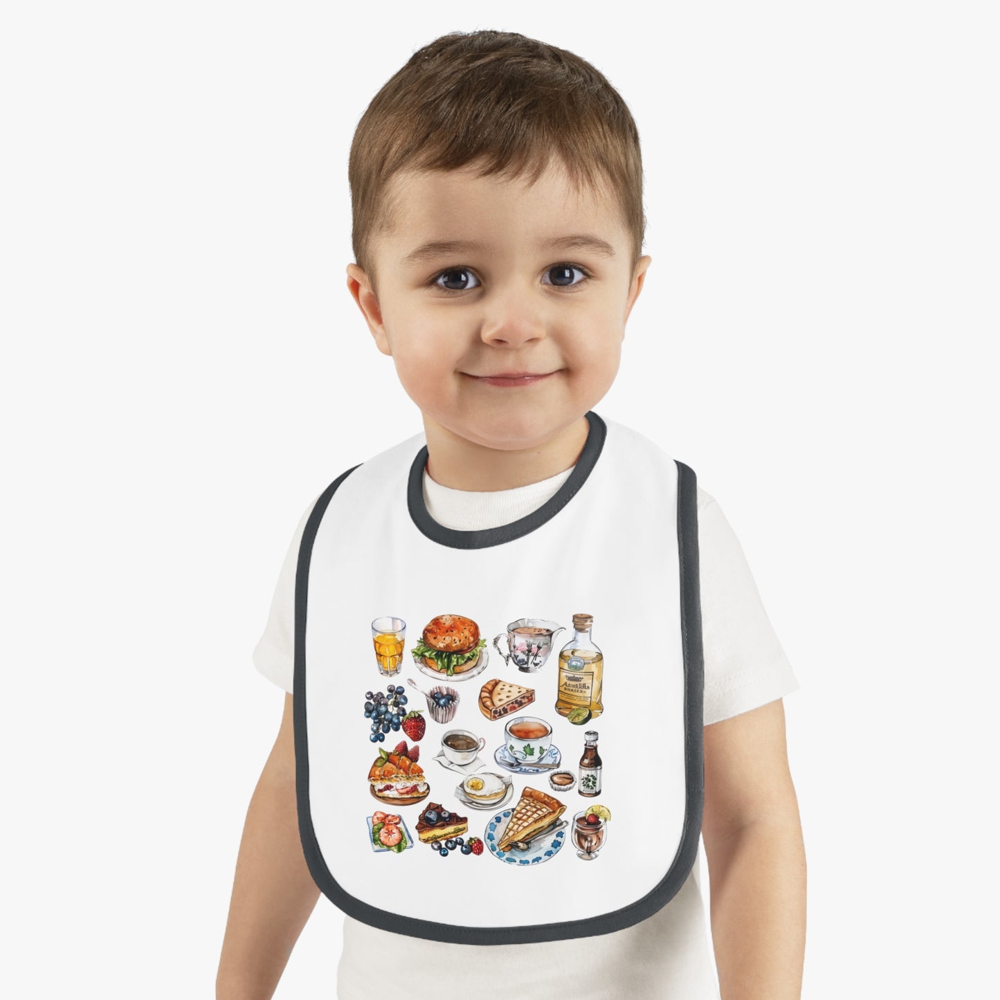 Cute Foodie Baby Bib, Adorable Baby Accessory, Perfect for Gift, Dining Essential, Child-friendly Design