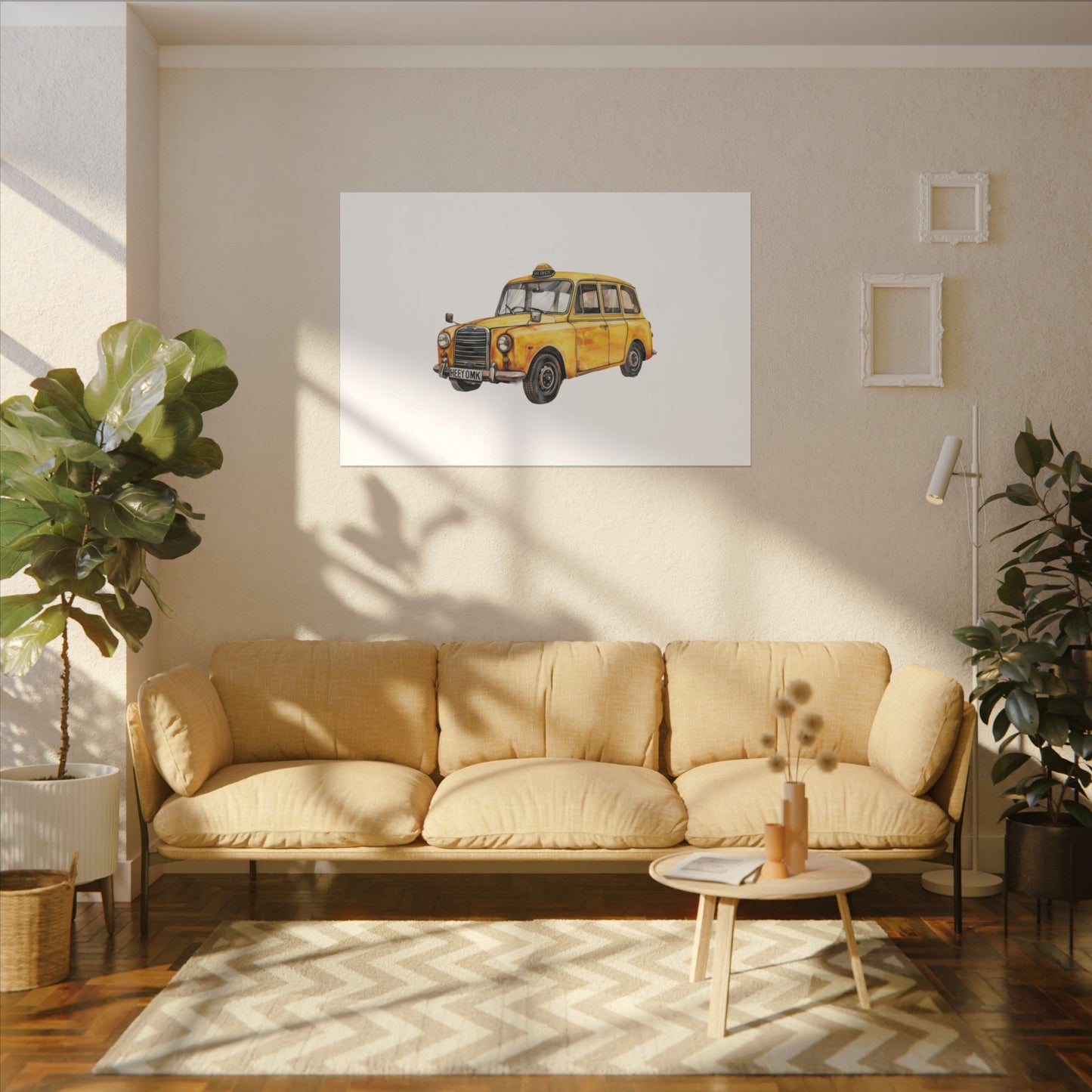Vintage Taxi Matte Canvas, Stretched, 0.75" (Multi-Size)