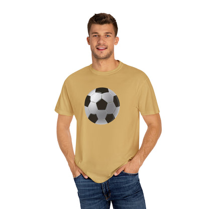 Dynamic Football Design - Sports Passion Energetic Unisex Garment-Dyed T-shirt
