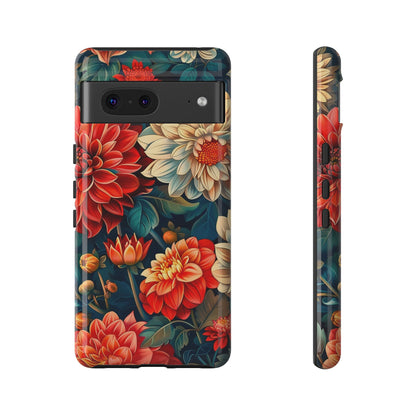 Floral Phone Case - Vibrant Tough Cases, Stylish Floral Cell Phone Cover, Gift for Her, Trendy Phone Accessory, Flower Design