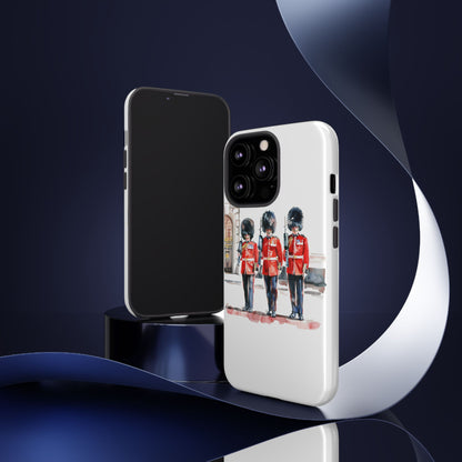 Phone Case with Royal Guard Design, Unique Cell Cover, London Souvenir, Tough Phone Case, Gift for Travelers, Stylish Street Photography