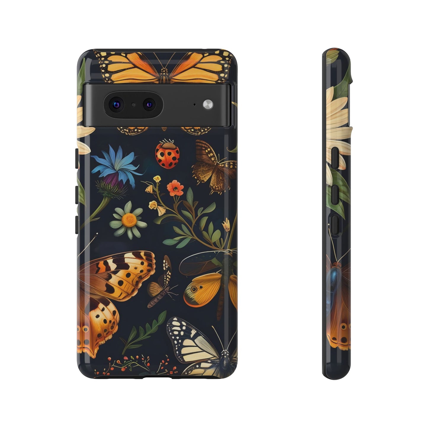 Nature-Inspired Phone Case | Floral Butterfly Design, Tough Phone Cover, Gift for Nature Lovers, Cute Butterfly Case, Home Decor