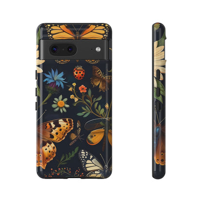 Nature-Inspired Phone Case | Floral Butterfly Design, Tough Phone Cover, Gift for Nature Lovers, Cute Butterfly Case, Home Decor