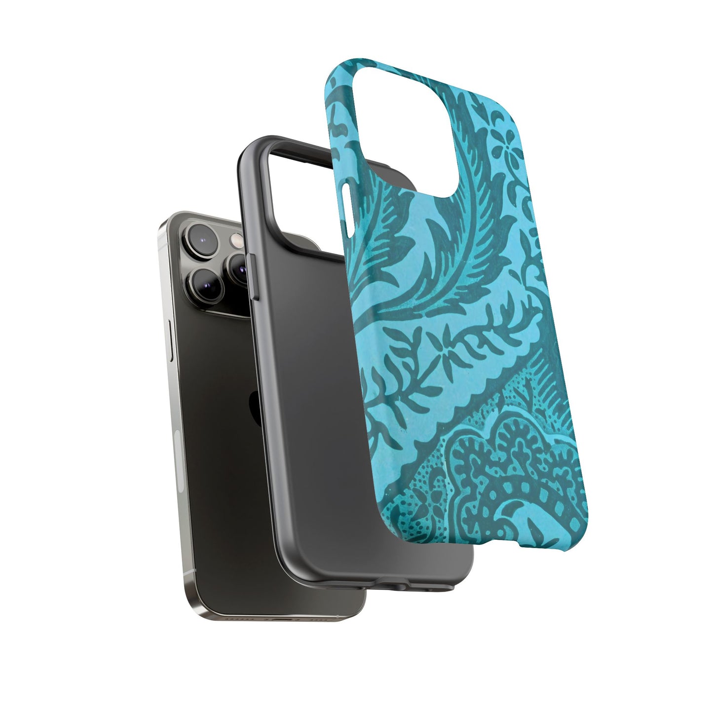 Protective Phone Case with Elegant Teal Design, Tough Cases, Floral Phone Cover, Stylish Smartphone Protection, Gifts for Her, Trendy [...]