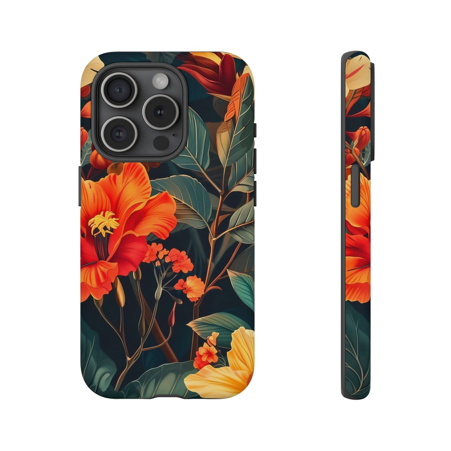 Tough Floral Phone Case | Tropical Vibe, Gift for Nature Lovers, Summer Beach Accessory, Floral Pattern, Trendy Phone Accessories