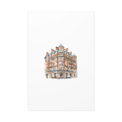 Artistic Matte Canvas Print of Historic Building, Wall Art Decor, Home Interior, Unique Gift, Fine Art, Architecture Lover, Urban Design