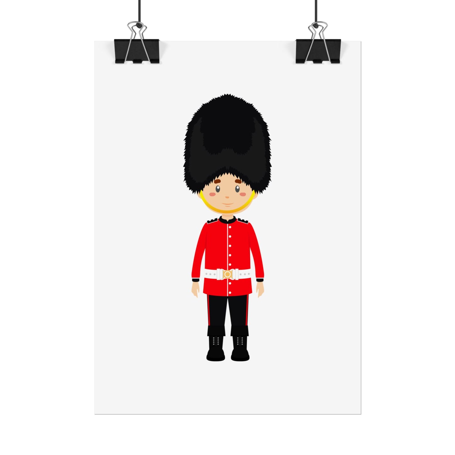 Adorable British Soldier Rolled Posters, Kids Room Decor, Unique Gift, Nursery Art, Educational Wall Art