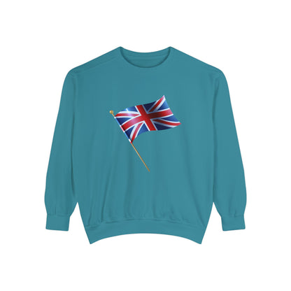 Unisex Garment-Dyed Sweatshirt - Classic UK Flag