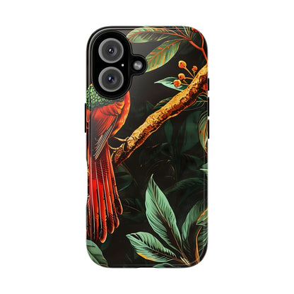 Tough Cases for Nature Lovers, Tropical Bird Phone Case, Eco-Friendly Cover, Gift for Bird Watchers, Vibrant Floral Design