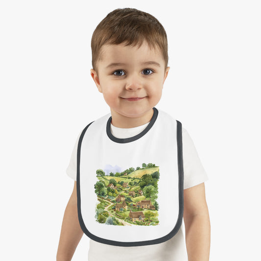Charming Illustrative Bib for Babies, Perfect for New Parents, Baby Showers, or Nursery Décor, Adorable Baby Bib, Gift for Infants