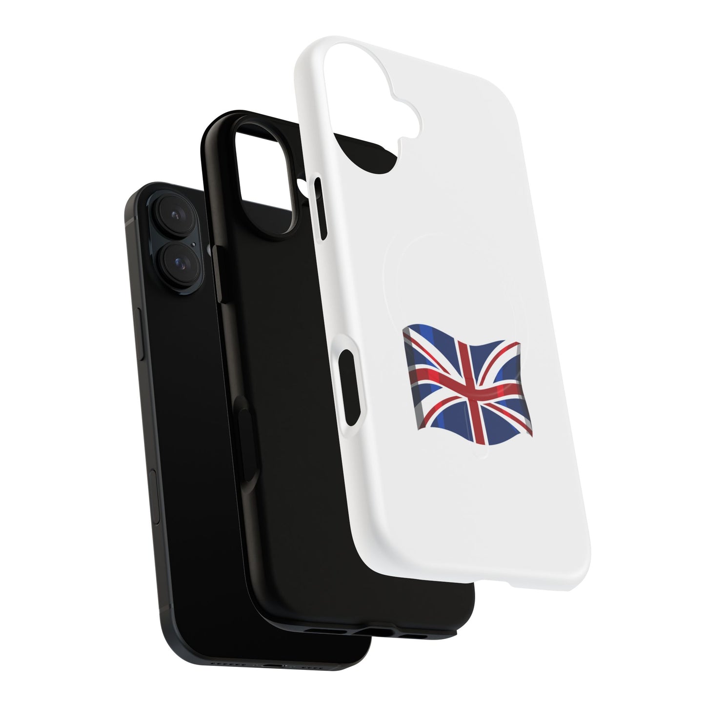 Durable Magnetic Phone Case, UK Flag Design, Protective Cover for iPhone, Stylish Gift for Travelers, Customizable Design